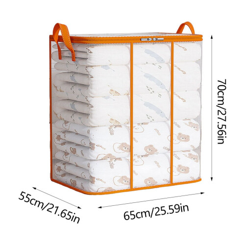 Sac de rangement en PVC transparent à double fermeture éclair étanche 2