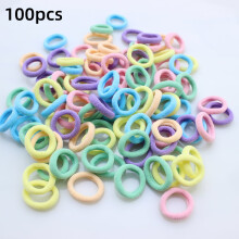 100/300/500 stuks kleurrijke elastische haarbanden voor meisjes, geschikt voor het vastzetten van een paardenstaart, haarelastiekjes, haaraccessoires