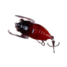 Esche artificiali galleggianti a forma di gamberetto con coda a paletta da 4 cm (2 pezzi)