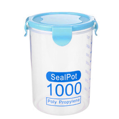Διαφανές πλαστικό σφραγισμένο βάζο 1000ml, πλαστικό σφραγισμένο κουτί αποθήκευσης