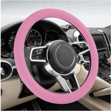 Antislip siliconen stuurwielhoes, 13–14,17 inch, zacht en schokabsorberend, compatibel met de meeste automodellen (bruin)