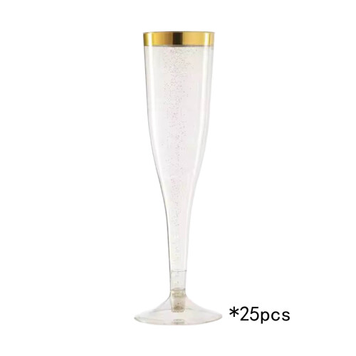 Bicchieri da champagne monouso in plastica trasparente, 25 pezzi 1
