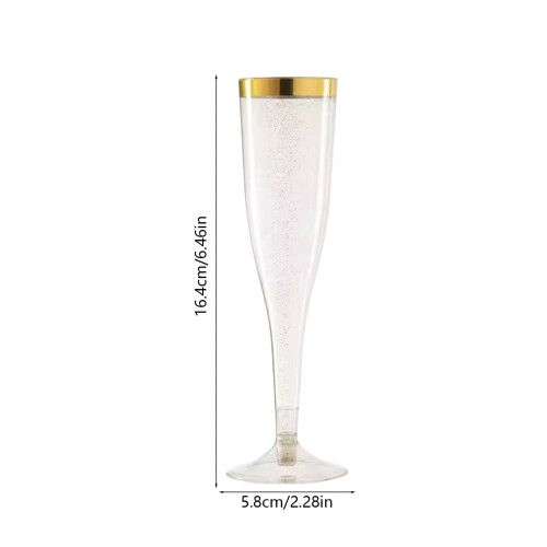 Bicchieri da champagne monouso in plastica trasparente, 25 pezzi 2