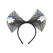 Beaupretty Halloween-hoofdbanden met strik en mesh – één maat, minder dan $5, geschikt voor damesfeestkostuums