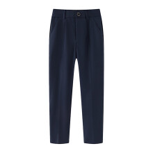 Boys Dress Pants, Straight Leg, Dark Blue, 11-12 Years, Comfortable School & Casual Wear
