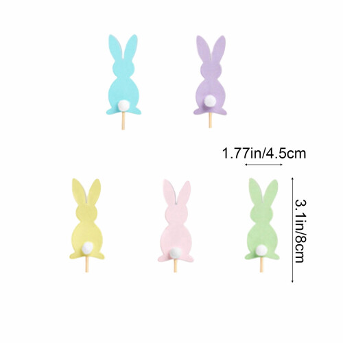 Easter Cake Toppers Plastic 5 pcs 3 x 1.8 in 1