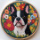 Σετ βελόνων τρυπήματος Boston Terrier σε λουλούδια για αρχάριους – Σφραγισμένο σχέδιο, 1