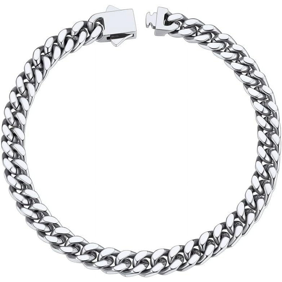 Stainless Steel Cuban Link Bracelet for Men, 5-12mm Width, 7.5"-9" Length, Black/18K Gold Plated, Gift Box Included-image-OPC-PRY67CN-NEW