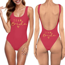 One Piece Swimsuit Women Brick Red M