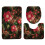 Rose Petal3-Piece Bath Mat Set, Flannel, Non-Slip 4