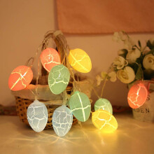 Ostergirlande mit 3D-Ostern, batteriebetrieben, für drinnen und draußen, 1,5 m/3 m