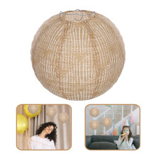 Lot de 3 abat-jour rustiques en toile de jute kaki pour lanterne, décoration de patio ou de mariage.