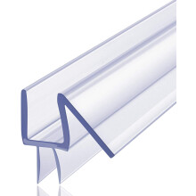 Premium rammeløs bunnlist for dusjdør i glassdører - Dusjdørtetning (3/8” x 39”, klar vinyl)
