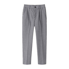 Boys Dress Pants, Straight Leg Trousers for School & Casual Wear – Grey, Size 15-16 Years