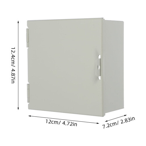 Cache-prise murale verrouillable vert clair, en fer, 12,4 x 12 x 1