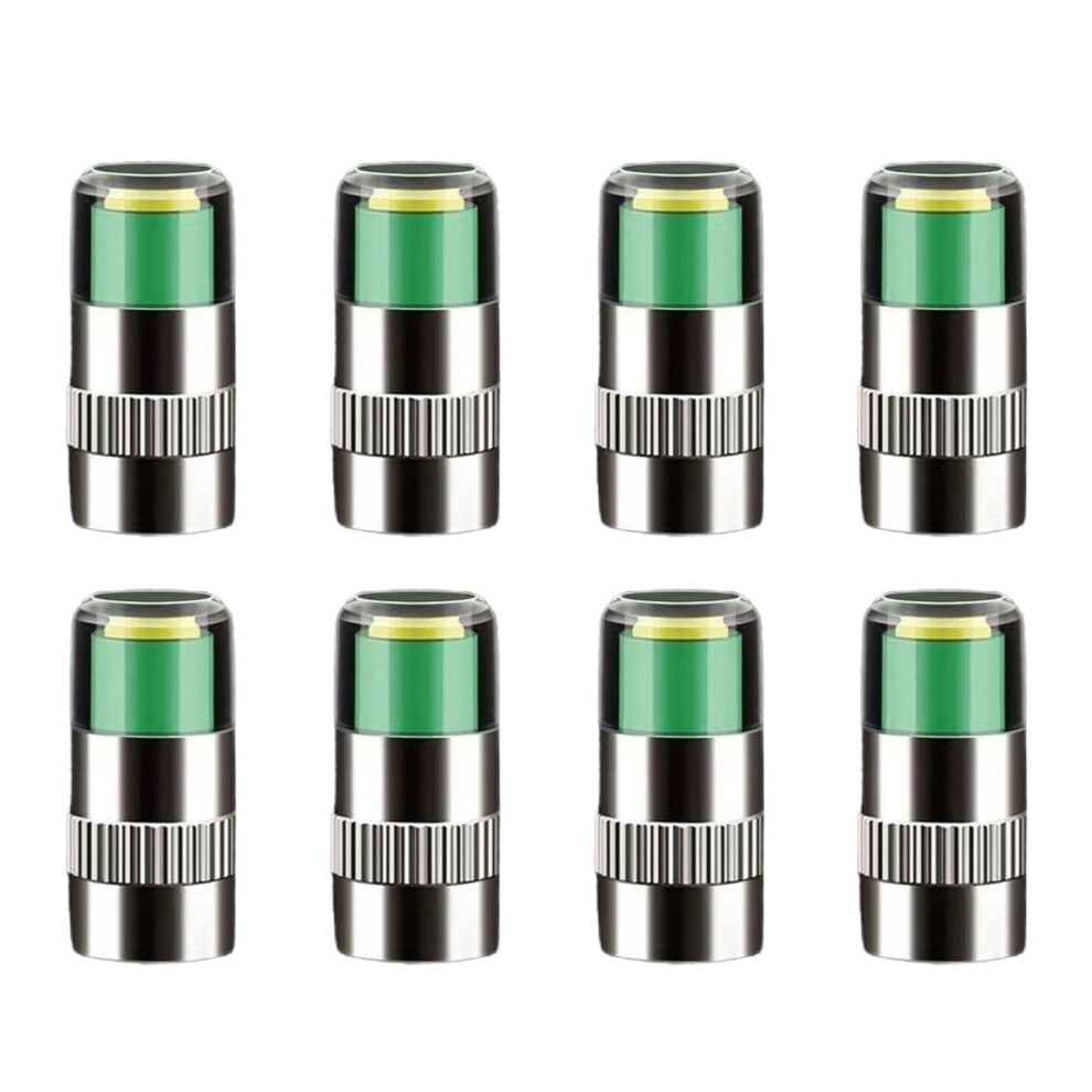 Pack Of 8 Tire Pressure Indicators Monitor Color Code Warning Systems Prevents Leaks And Damage 9181073312526