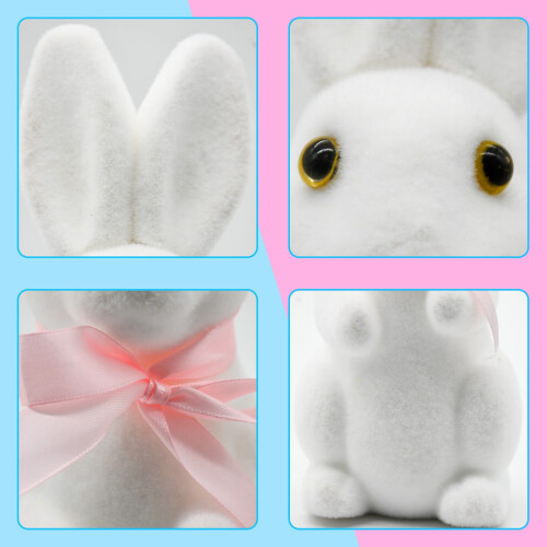 Paashaasje met witte vlinderdas, 12,2 inch (31,4 cm). 2