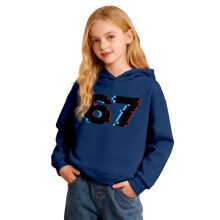 Sudadera con capucha estampada de manga larga para niños (2-14 años)