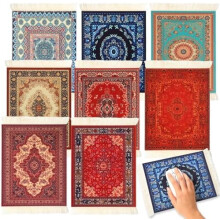 Juego de 8 alfombrillas para ratón con diseño floral estilo persa, base de goma antideslizante, diseño de alfombra oriental vintage para