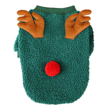 Small Dog Sweater Fleece Warm Christmas Green