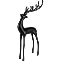 Socha soba, imitace kovu, černá, 25 cm