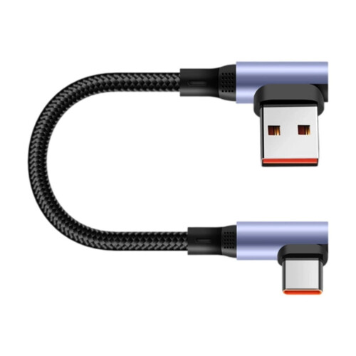 Συμπαγές καλώδιο γρήγορης φόρτισης USB σε Type C, κοντό πλεγμένο νάιλον καλώδιο