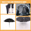 Umbrelă miniaturală neagră pentru păpuși, 1 set 6