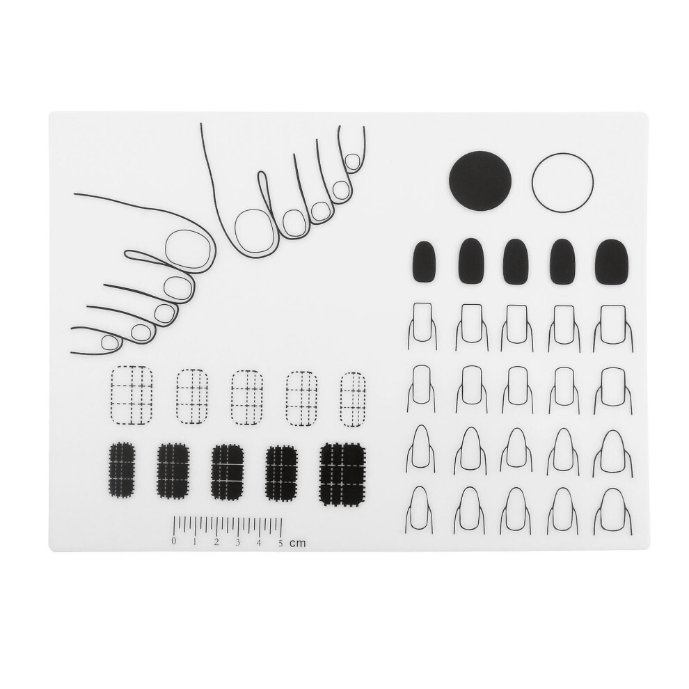 Silicone Nail Art Mat Stamping Transfer Sheet Practice Mat Translucent