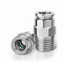 Acoplamiento rápido neumático de acero inoxidable de 1/8" a 1/2" BSP