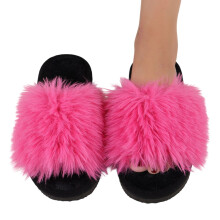 Hjemmesko til kvinder, Hjemmesko Vinter Indendørs Hyggelige Sko Med Sål For Hjemmekomfort Og Varme, Dame Hjemmesko, Hot Pink, 41
