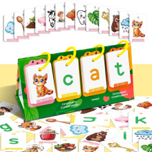 Alphabet Phonics Flash Cards Set | Sight Words Learning | 80 Double-Sided Wipe-Clean Cards | Compatible with Early Reading Skill Building