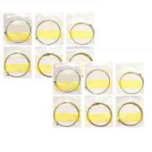 6-Pack Acoustic Guitar Strings, Brass E-1st to E-6th, Light Tension, Bright & Balanced Tone, Compatible with Acoustic Guitars