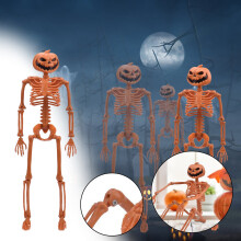 Maisiúcháin ceann pumpkin cnámharlaigh Oíche Shamhna 1 phíosa