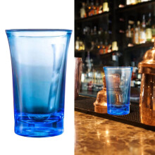 Bullet Shot Glasses – Colorful Plastic Liquor Cups, Durable & Stackable, Compatible with Bars/Parties, Blue