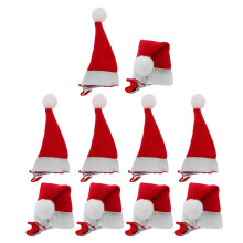 Rode kerstmuts haarspelden met krokodillenclips voor feestelijke versieringen