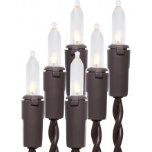150 LED Warm White Christmas YANTONs, 50 Ft Brown Wire with Plug in and End, UL Certified Decorative YANTONing String, for Indoor and Outdoor Use.