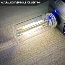 USB-Nachtlicht mit Touch-Steuerung im Glasflaschen-Design, einstellbares warmes Licht für Nachttisch, Auto oder Zimmerdekoration
