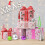 Rotes Oldtimer-Weihnachtsgeschenkpapier, rosa, 4 Blatt 5