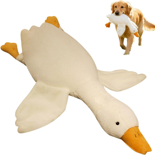 White duck dog toy plush large 1 piece