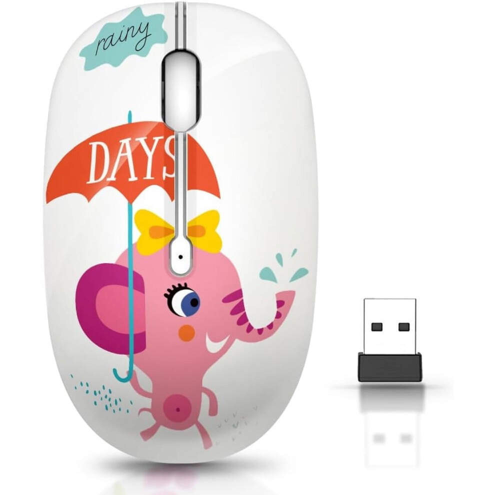 Wireless Mouse With Nano Receiver For Pc, Laptop, Notebook, Computer, Macbook, Less Noise, Portable Mobile Optical Mice 9555307484042