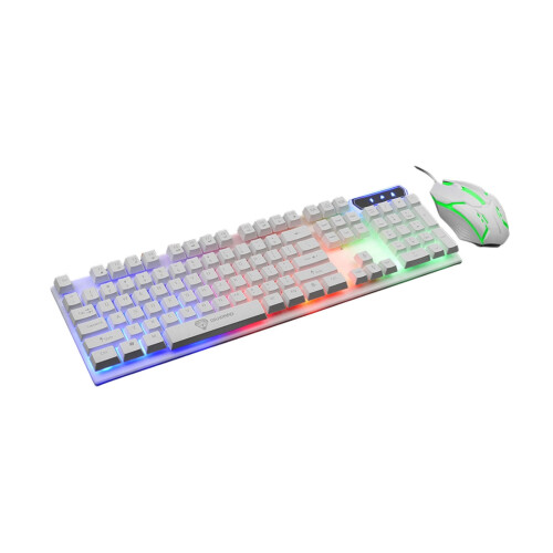 RGBs Illuminated Mechanical Keyboards Set USB Plugs Play 104Key Layout For PC Tablets Typing