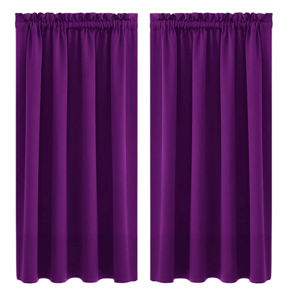 63" Thermal Blackout Curtains, 38" Wide Panel, Rod Pocket, Soundproof & Room-Darkening – Compatible with Standard Rods