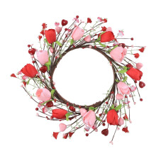 Couronne artificielle de baies en tissu à suspendre à la porte, couronne artificielle pour la décoration des fenêtres et de la maison pendant les