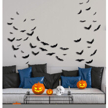 Halloween-nattlampa med PVC-väggdekor som lyser i mörkret