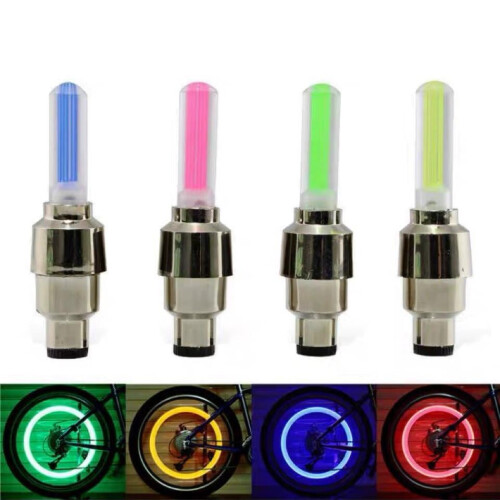 2PCS Bicycle Bike LED Lights Tire Valve Flashlight 1