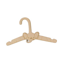 Cintres en bois écologiques en forme d'animaux pour vêtements d'enfants. Design durable et ludique, finition naturelle, lot de 5.