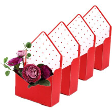 5 scatole portafiori pieghevoli e impermeabili per bouquet, ideali per matrimoni, fidanzamenti, San Valentino, compleanni, lauree e feste.