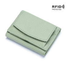 Malá kožená peňaženka s RFID pre ženy s držiakmi na hotovosť, mince a karty, kompaktná minimalistická vrecková peňaženka na každodenné