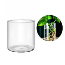 Glass Cylinder Vase Clear Candle Holder Flower Vase for Table Centerpieces Home