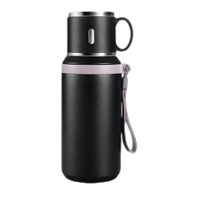 Thermo-Vakuumisolierte Edelstahlflasche, 2-in-1 mit Deckelbecher, doppelwandig, auslaufsicher, großes Fassungsvermögen – ideal für Reisen und